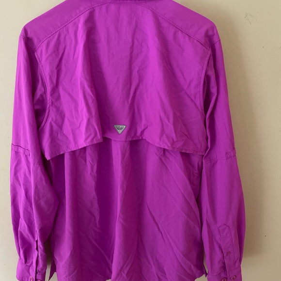 Columbia Men’s PFG purple shirt long sleeve - Picture 3 of 5